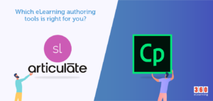 Image with Articulate Storyline and Adobe Captivate logos