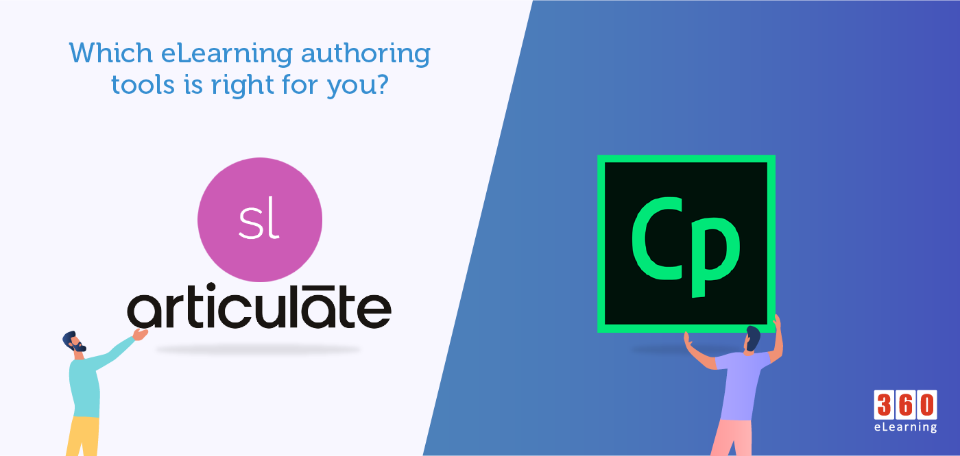 Image with Articulate Storyline and Adobe Captivate logos